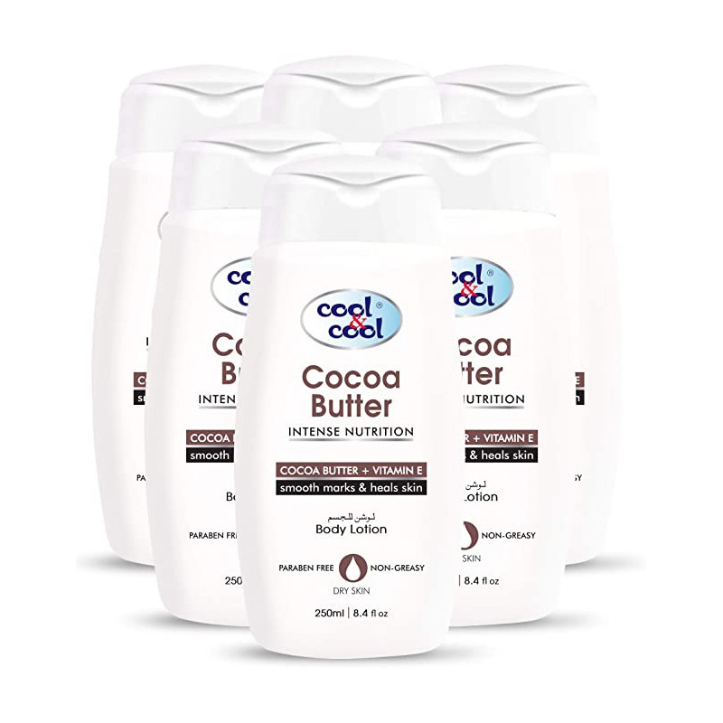 Cool & Cool Body Lotion Cocoa Butter 250ml Pack of 6