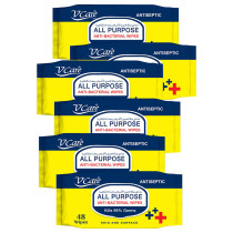 VCare All Purpose Anti Bacterial Wipes 48pcs Pack of 6