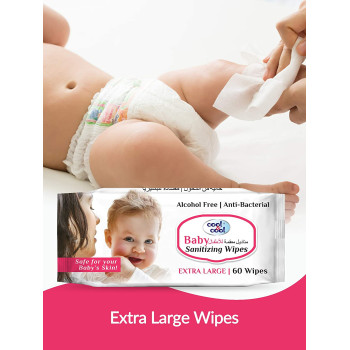 Cool & Cool Baby Sanitizing Wipes 60s Pack of 4