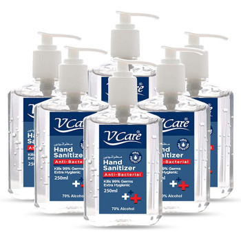 VCare Hand Sanitizer 250 ml Pack of 6