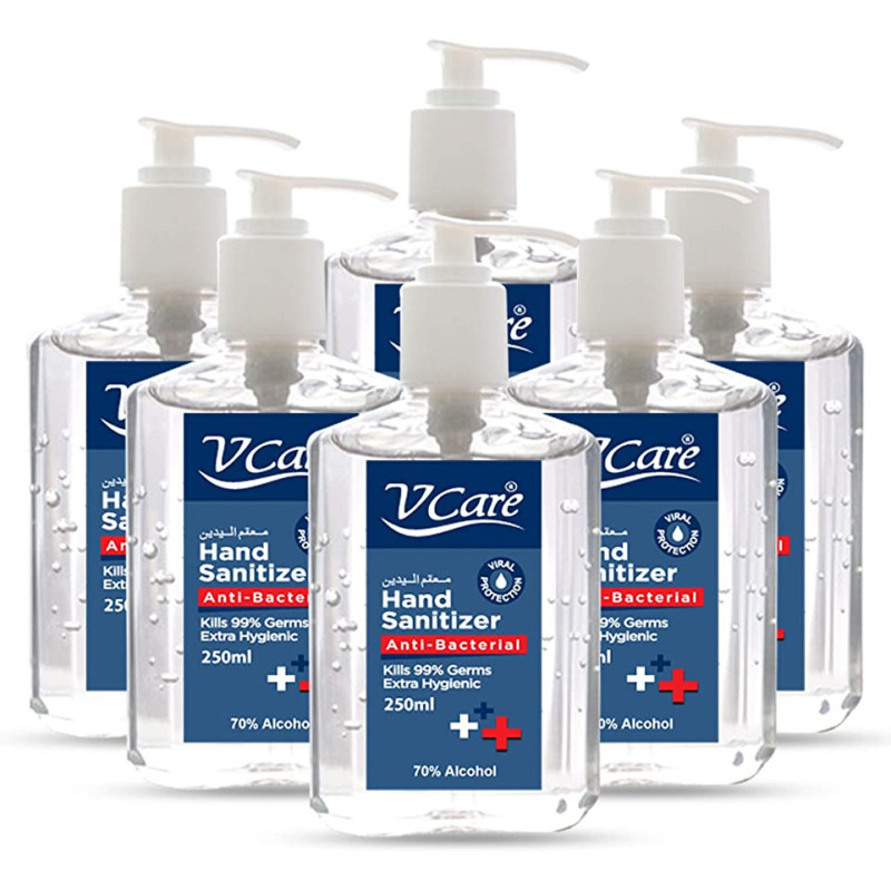 VCare Hand Sanitizer 250 ml Pack of 6