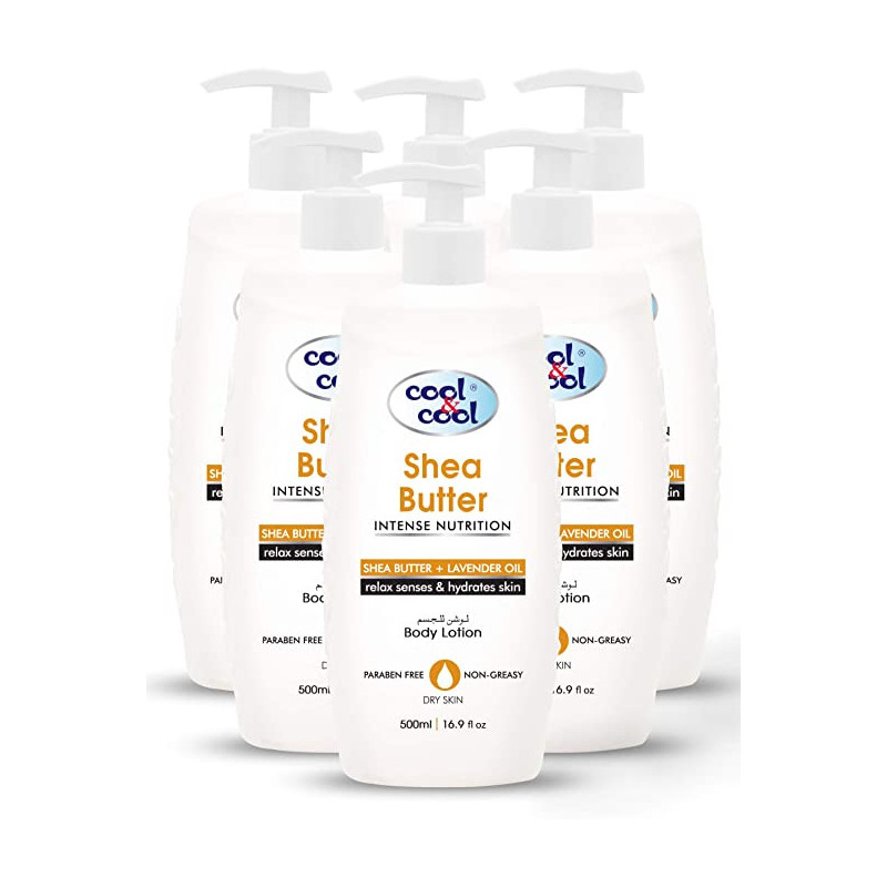Cool & Cool Body Lotion Shea Butter 500ml Pack of 6