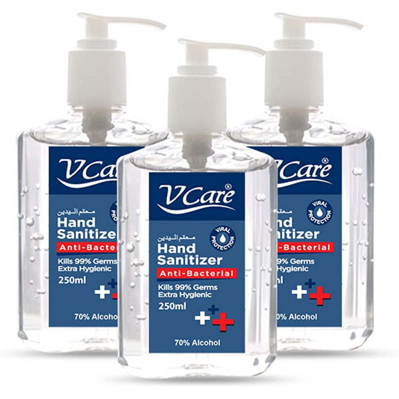 VCare Hand Sanitizer 250 ml Pack of 3