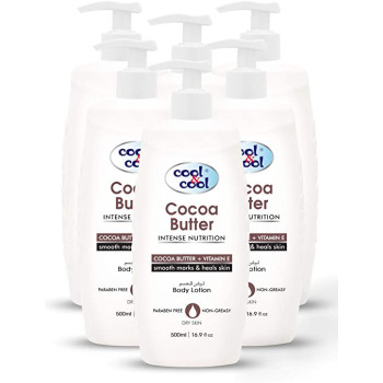 Cool & Cool Body Lotion Cocoa Butter 500ml Pack of 6