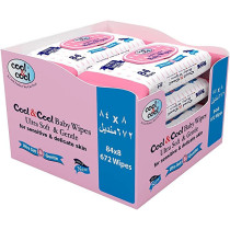 Cool & Cool Extra Large Size Baby Wipes 84s Bundle of 8