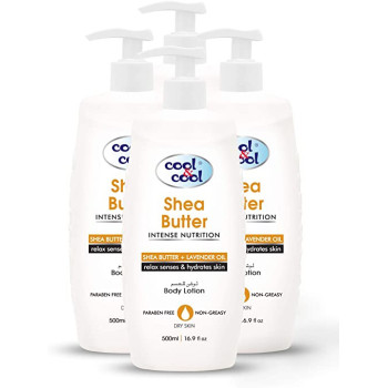 Cool & Cool Body Lotion Shea Butter 500ml Pack of 4