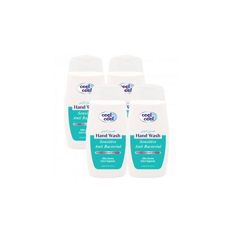Cool & Cool AntiBacterial Hand Wash Sensitive 250ml x4