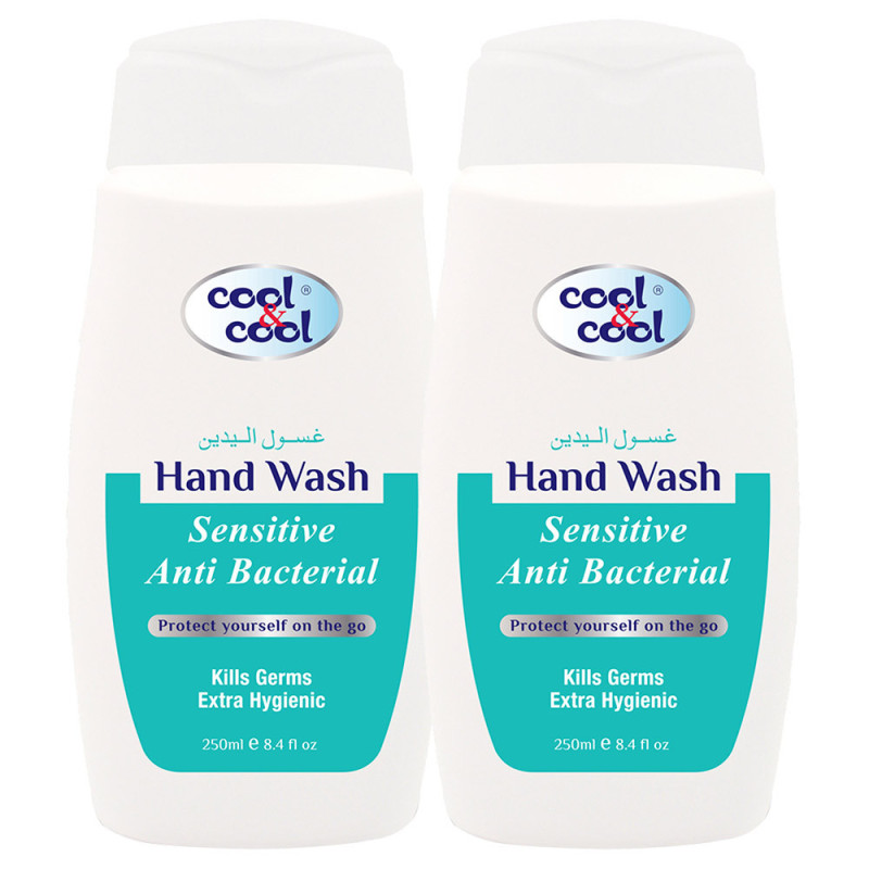 Cool & Cool AntiBacterial Hand Wash Sensitive 250ml x2