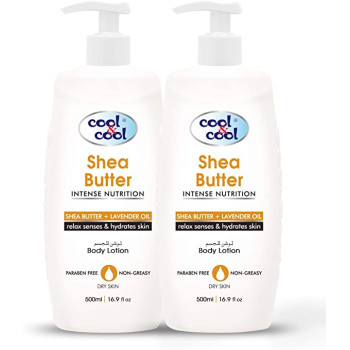 Cool & Cool Body Lotion Shea Butter 500ml Pack of 2