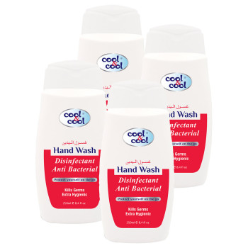 Cool & Cool AntiBacterial Disinfectant Hand Wash 250ml x4