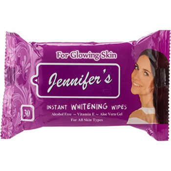 Jennifers Instant Whitening Wipes 30s