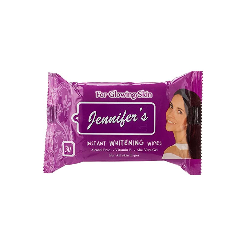 Jennifers Instant Whitening Wipes 30s