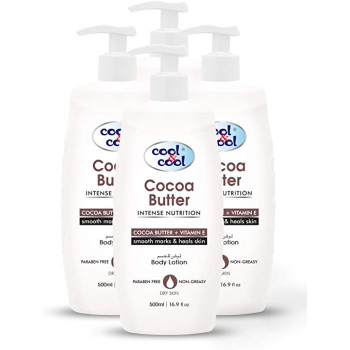 Cool & Cool Body Lotion Cocoa Butter 500ml Pack of 4