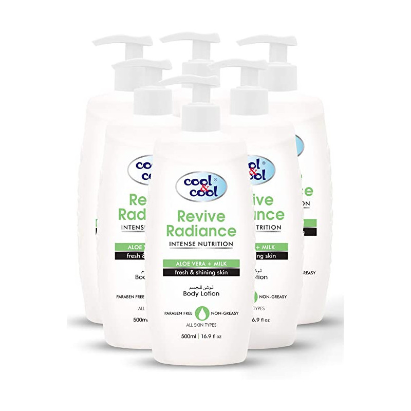 Cool & Cool Body Lotion Revive Radiance 500ml Pack of 6