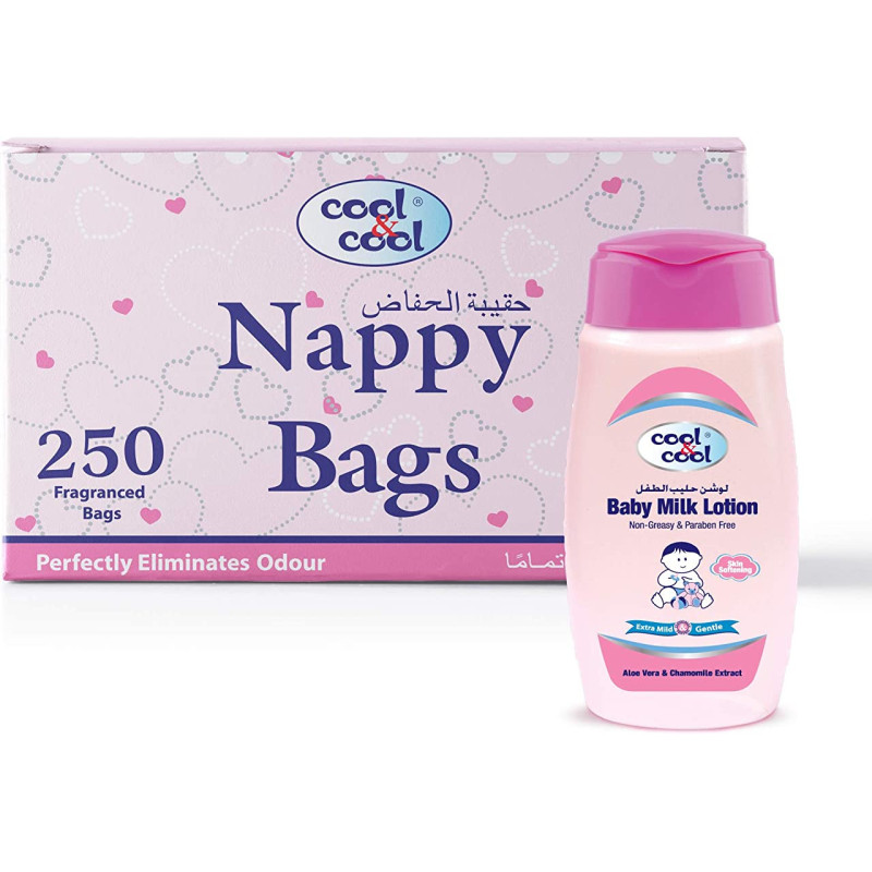 Cool & Cool Nappy Bags 250s Baby Lotion 100ml Free