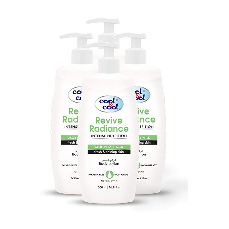 Cool & Cool Body Lotion Revive Radiance 500ml Pack of 4