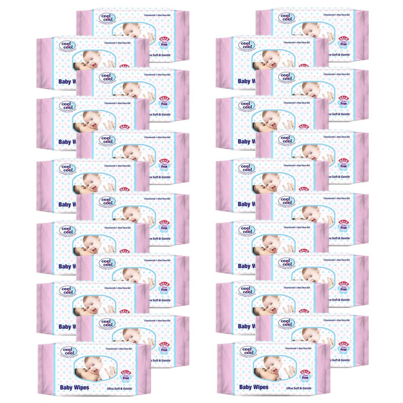 Cool & Cool Baby Wipes 72sx24 1728 Wipes