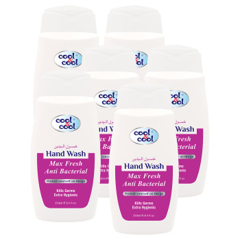 Cool & Cool AntiBacterial Hand Wash Max fresh 250ml x6