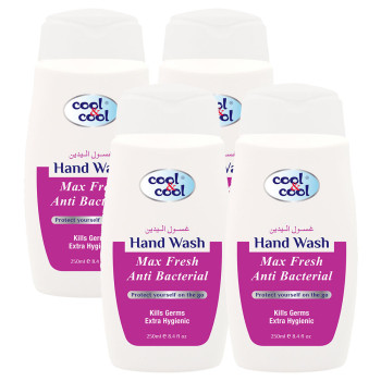 Cool & Cool AntiBacterial Hand Wash Max fresh 250ml x4