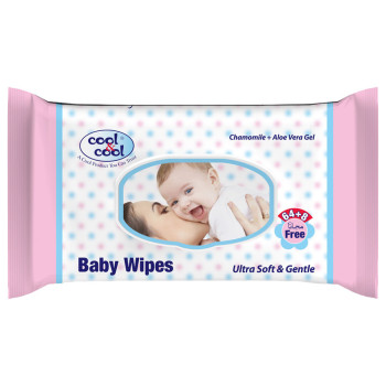 Cool&Cool Baby Wipes 64s plus 8 Wipes Free
