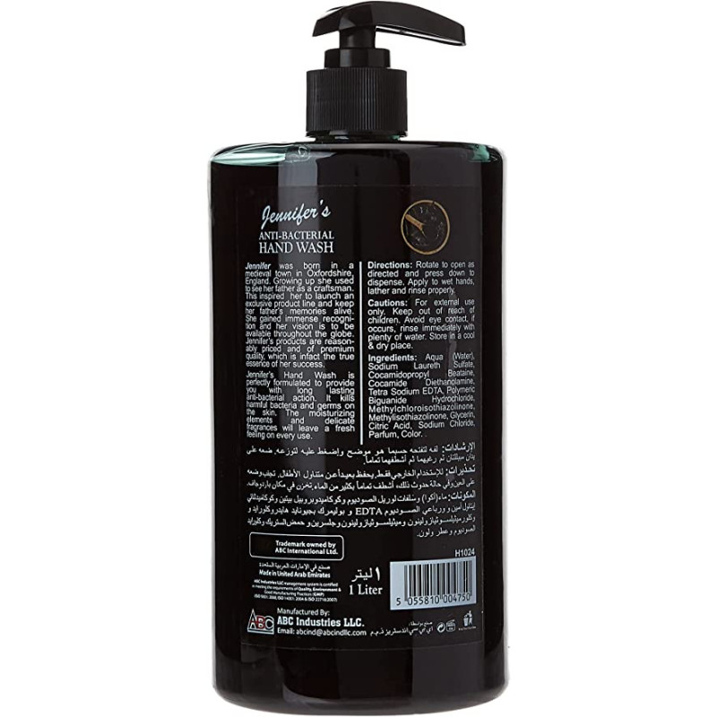 Jennifers Hand Wash Charcoal 1.0L Pack of 6