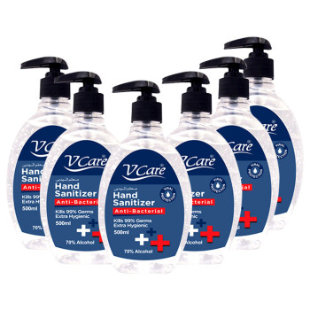 VCare Hand Sanitizer 500 ml Pack of 6