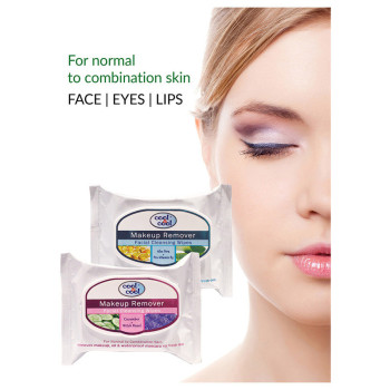 Cool & Cool Make Up Removing & Cleansing Wipes 25s x6