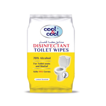 Cool & Cool Disinfectant Toilet Wipes 20s