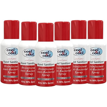 Cool & Cool Hand Sanitizer Disinfectant Spray 120ml x 6