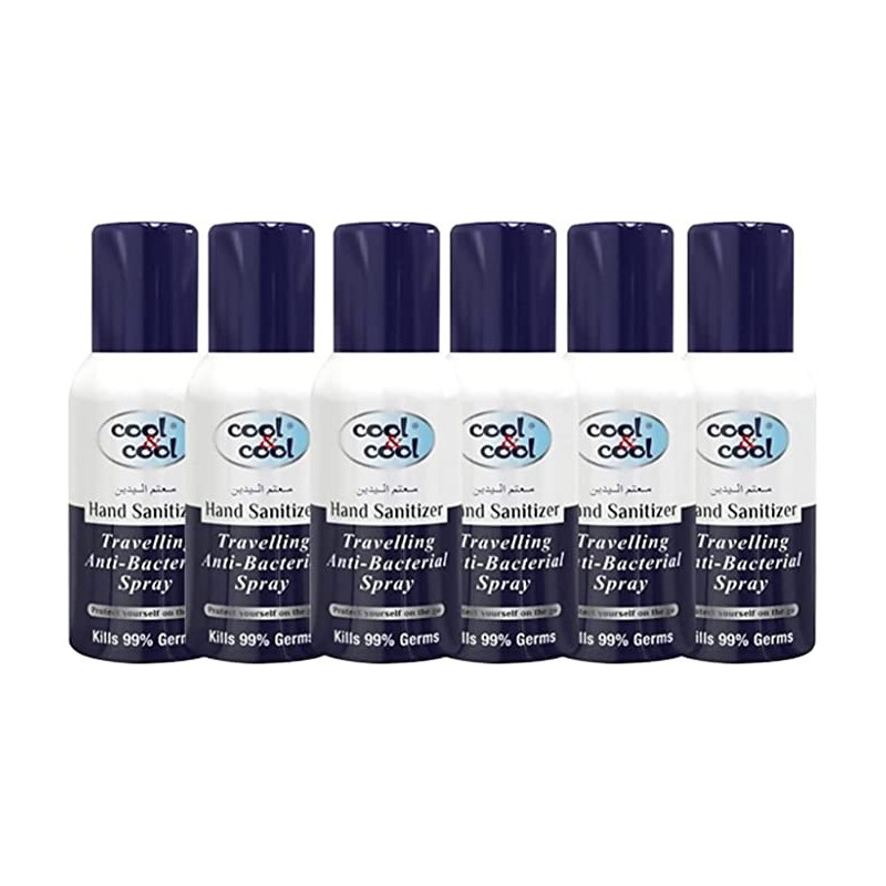 Cool & Cool Hand Sanitizer Travelling Spray 120ml Pack of 6
