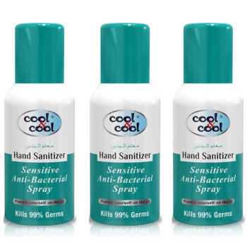 Cool & Cool Hand Sanitizer Sensitive Spray 120ml Pack of 3