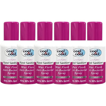 Cool & Cool Hand Sanitizer Max Fresh Spray 120ml Pack of 6