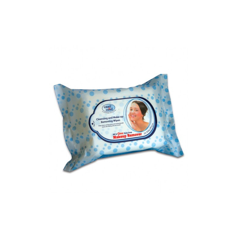 Cool & Cool Make Up Removing & Cleansing Wipes 25s x4