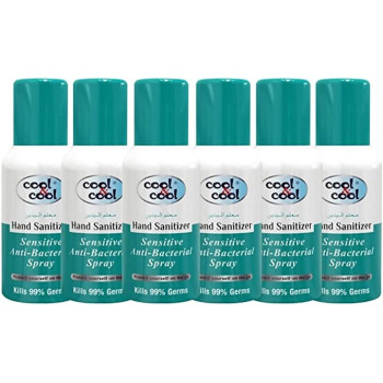 Cool & Cool Hand Sanitizer Sensitive Spray 120ml Pack of 6