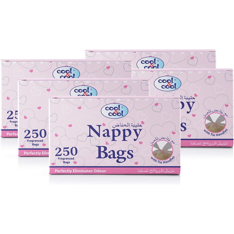 Cool & Cool Nappy Bags 100s 5pcs Pack