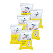 Cool & Cool Disinfectant Toilet Wipes 20s Pack of 6