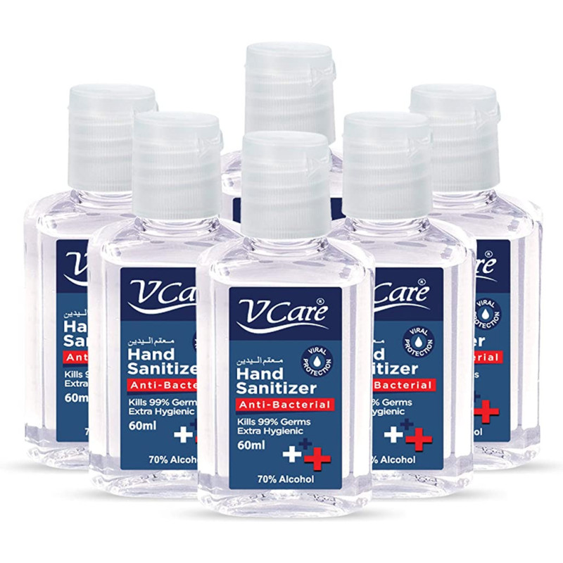 VCare Hand Sanitizer 60 ml Pack of 6