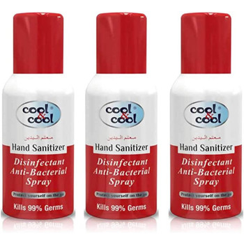 Cool & Cool Hand Sanitizer Disinfectant Spray 120ml x 3