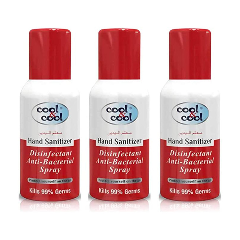 Cool & Cool Hand Sanitizer Disinfectant Spray 120ml x 3