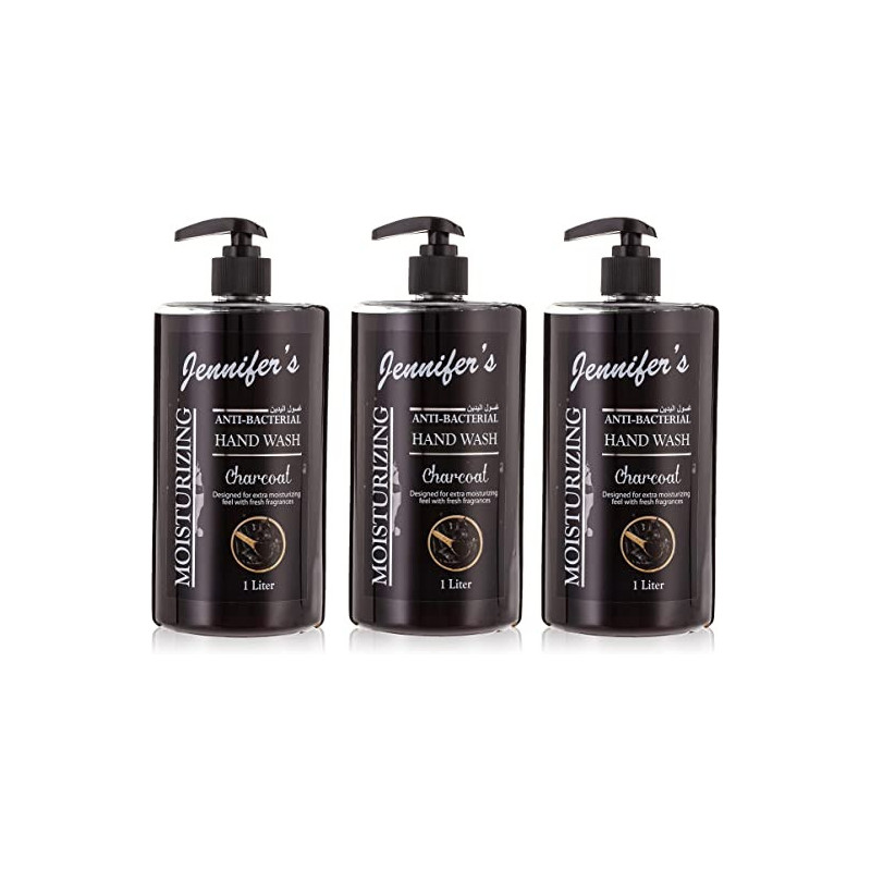 Jennifers Hand Wash 1L Charcoal x3 3L