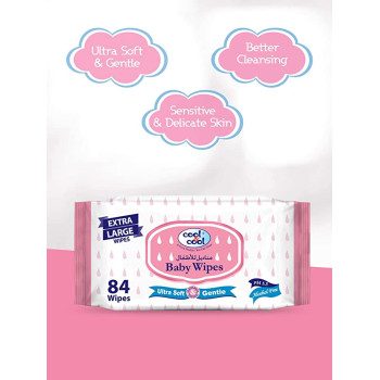 Cool & Cool Extra Large Size Baby Wipes 84s Bundle of 4