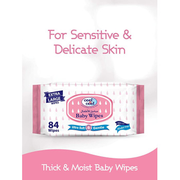 Cool & Cool Extra Large Size Baby Wipes 84s Bundle of 4