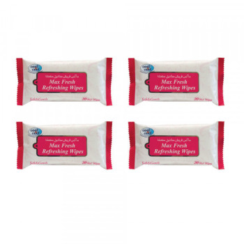 Cool & Cool Max Fresh Refreshing Wipes 20s Pack of 4
