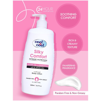 Cool & Cool Body Lotion Silky Comfort 500ml Pack of 4