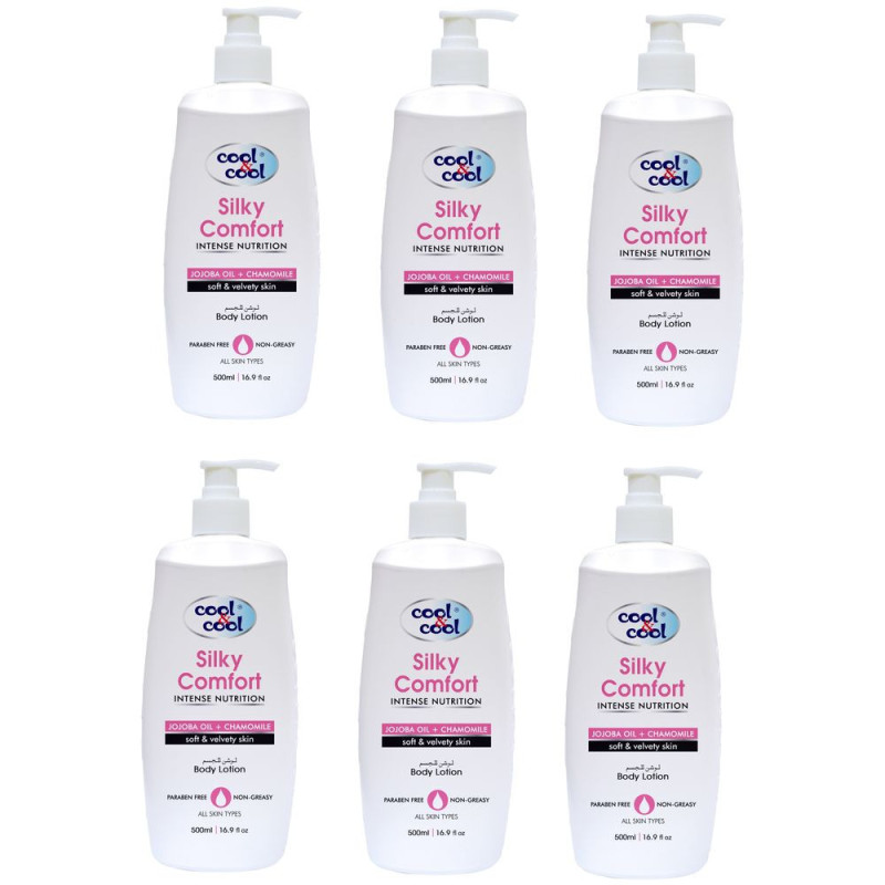 Cool & Cool Body Lotion Silky Comfort 500ml Pack of 6