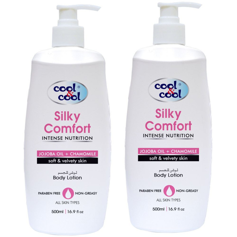 Cool & Cool Body Lotion Silky Comfort 500ml Pack of 2
