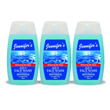 Jennifers Face Wash Aqua 100ml Triple Pack