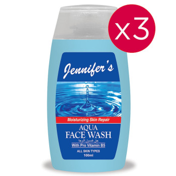 Jennifers Face Wash Aqua 100ml Triple Pack
