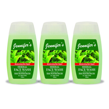 Jennifers Face Wash Herbal 100ml Triple Pack