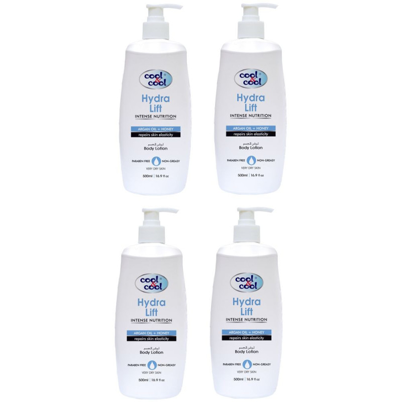 Cool & Cool Body Lotion Hydra Lift 500ml Pack of 4